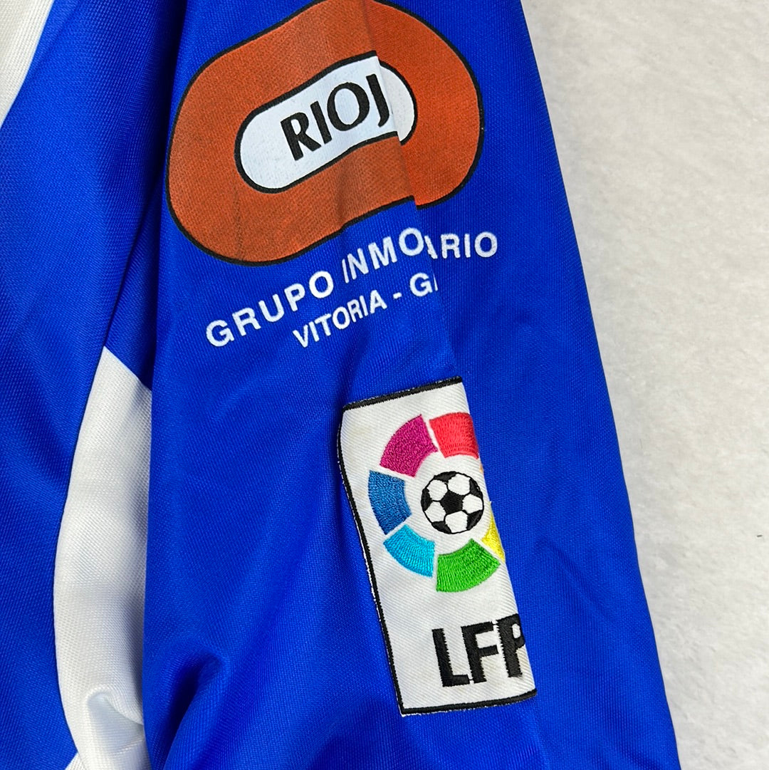 Alaves 2005-2006 Match Worn Home Shirt - XL - Nene 23