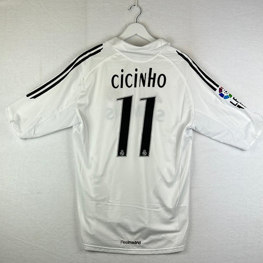 Real Madrid 2004/2005 Player Issue Home Shirt - Cicinho 11 - Di Stefano Stadium
