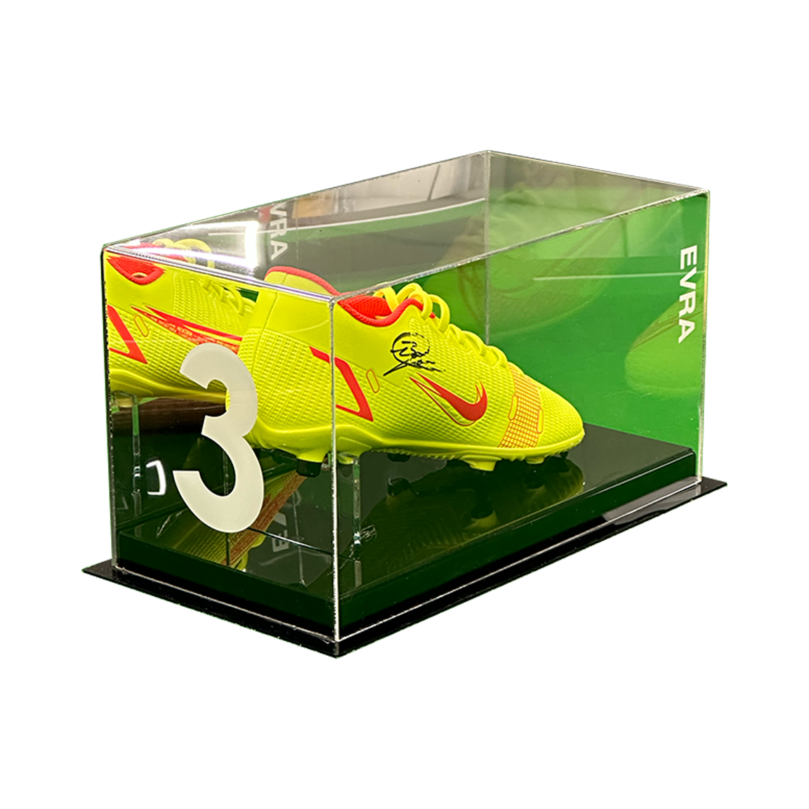 Patrice Evra Signed Boot w/ Display Case