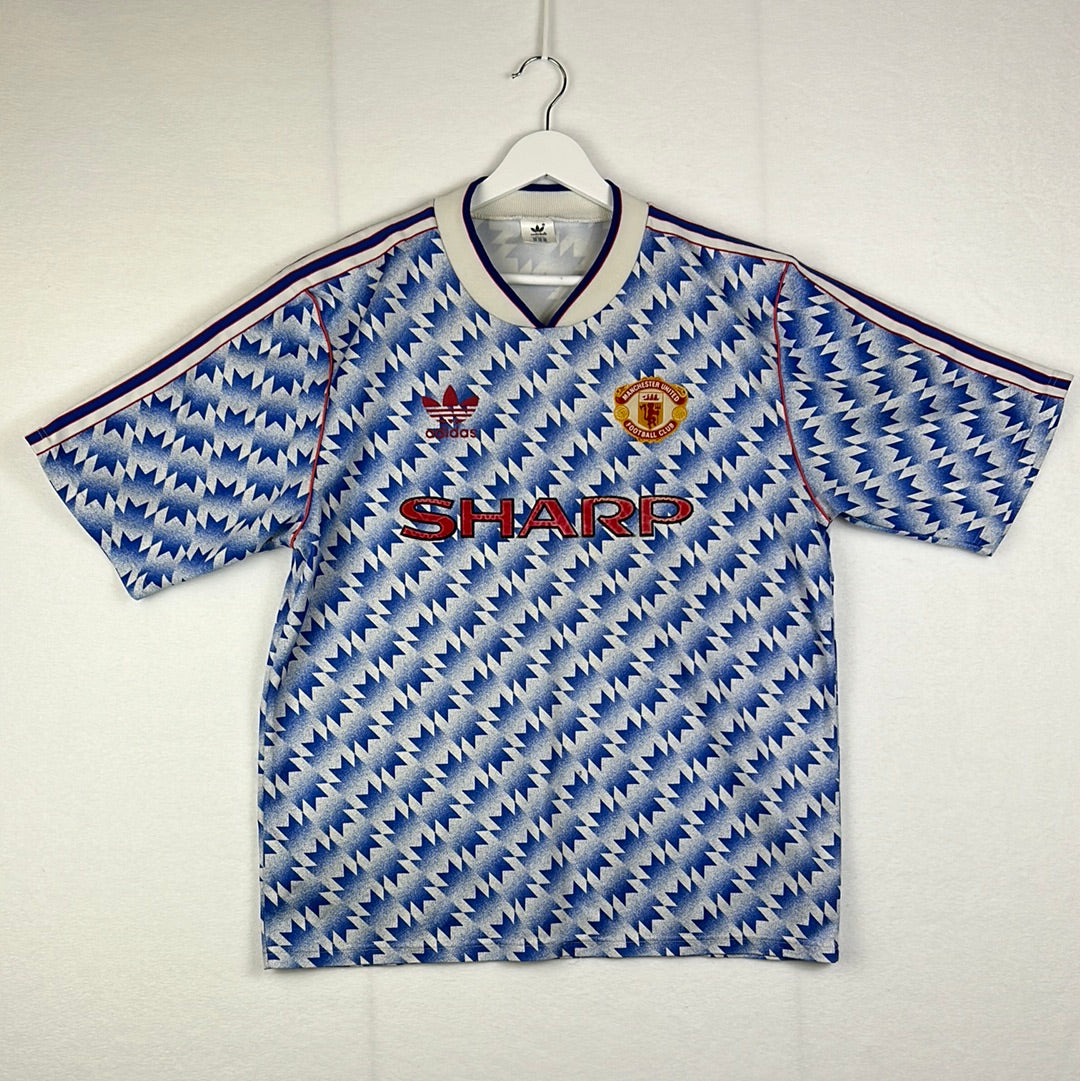 Manchester United 1990 Away Shirt - Snowflake - Large