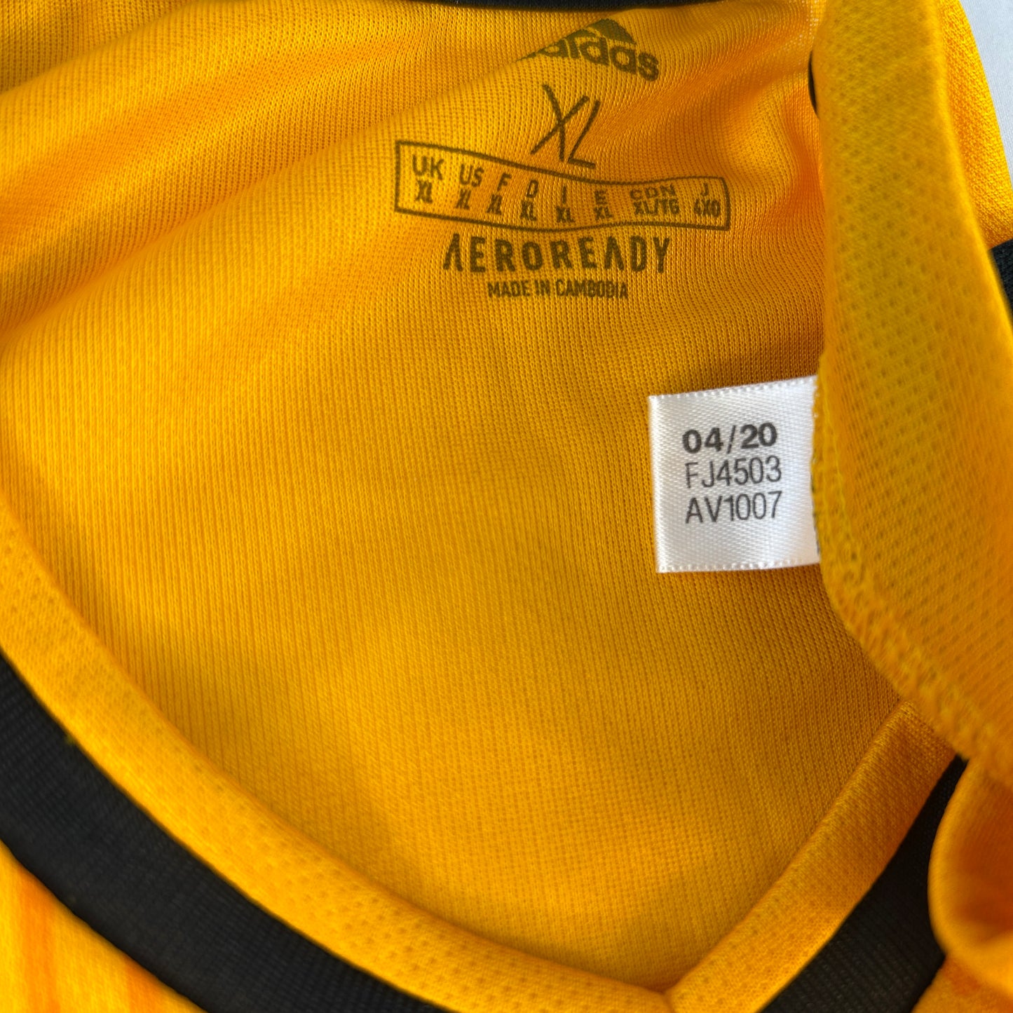 Wolverhampton Wanderers 2020/2019 Home Shirt - XL - Excellent