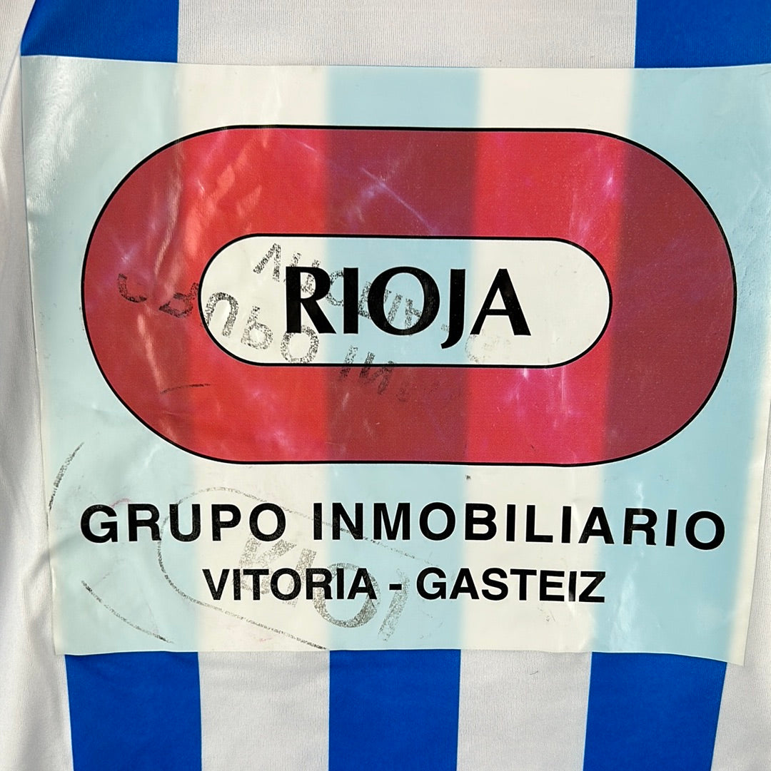 Alaves 2006-2007 Match Worn Home Shirt - Large - Edu Alonso 17