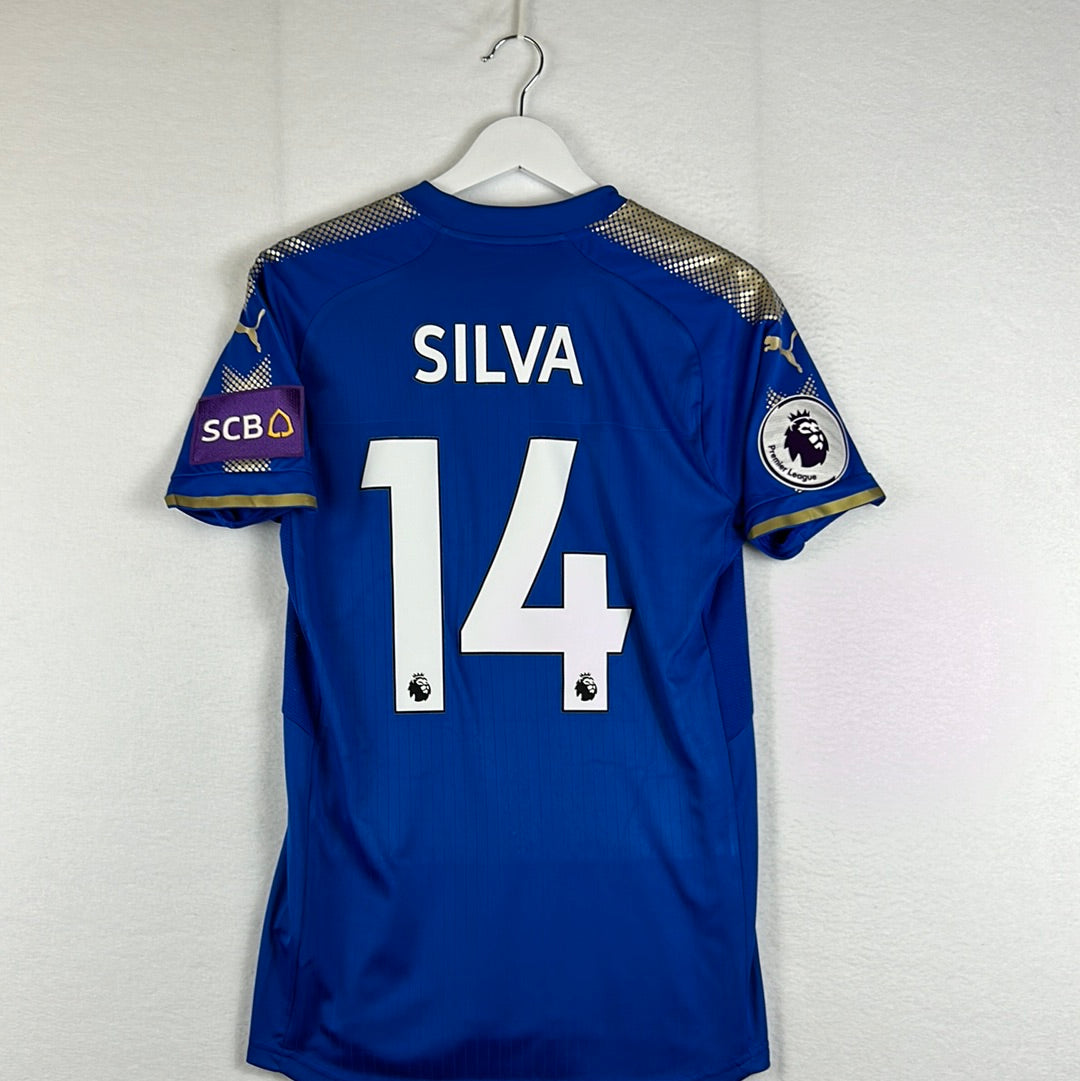 Leicester City 2017/2018 Player Issued Home Shirt Sliva 14