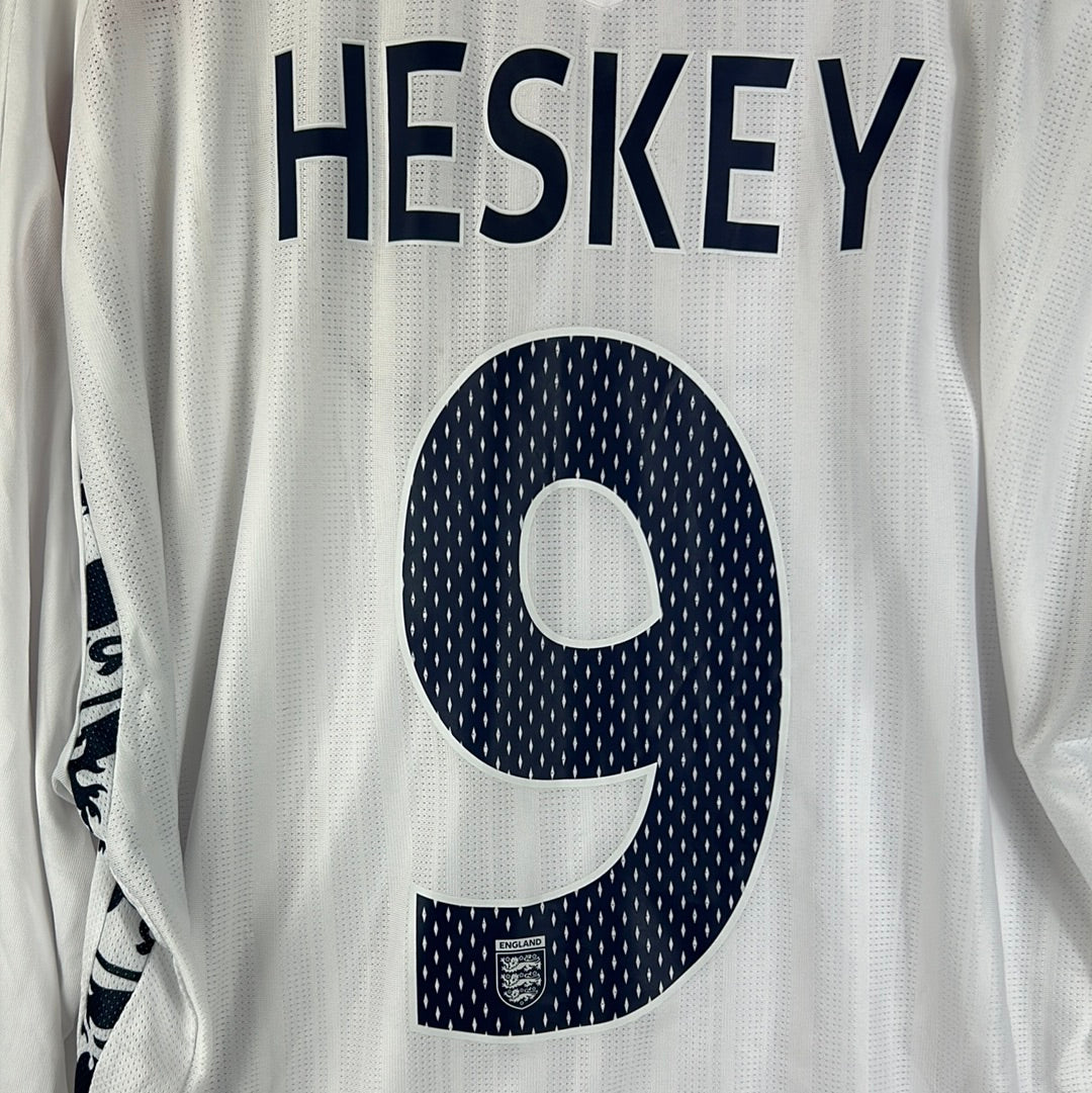 England Player Issue 2007 Home Shirt - Heskey v Russia