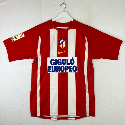 Atletico Madrid 2005/2006 Player Issue Home Shirt - Gigolo Europeo Sponsor