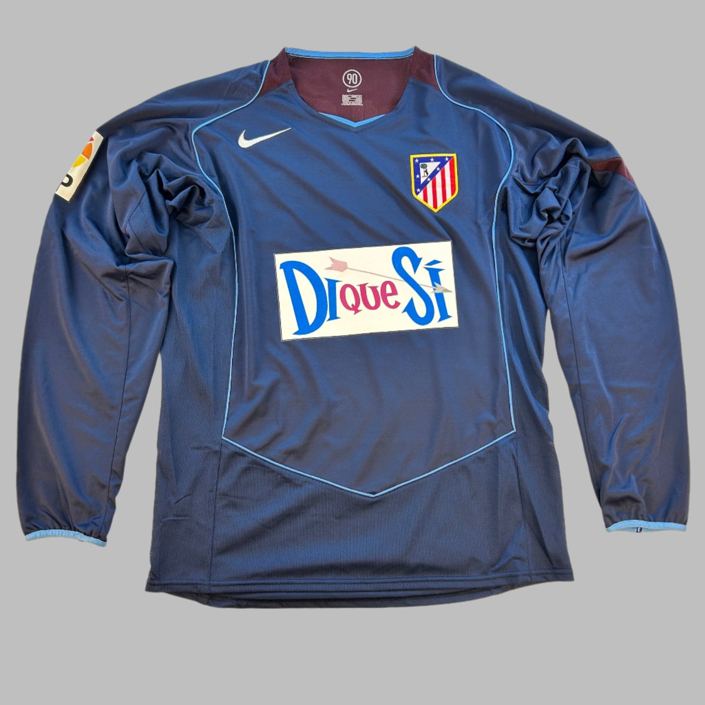 Atletico Madrid 2004/2005 Player Issue Away Shirt - Disque Si front sponsor