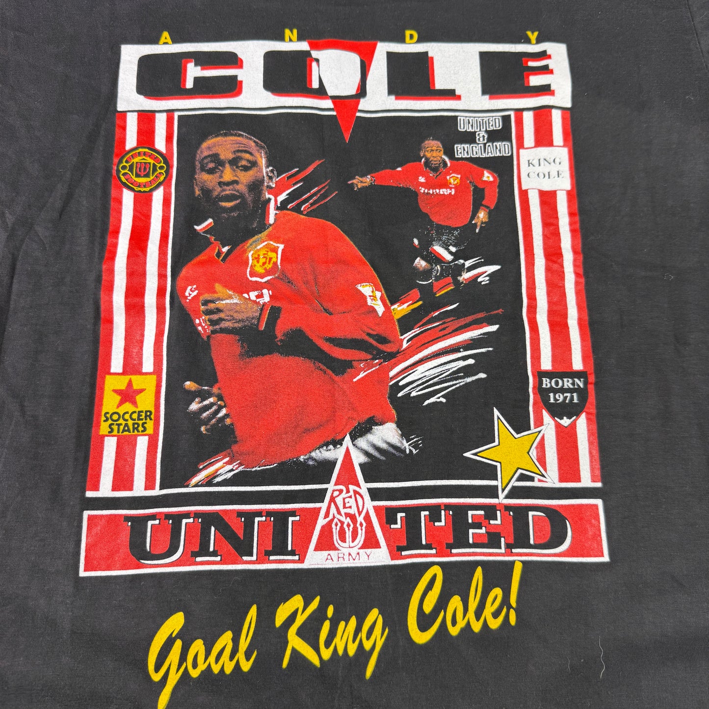Vintage Manchester United Andy Cole T-Shirt - Mint