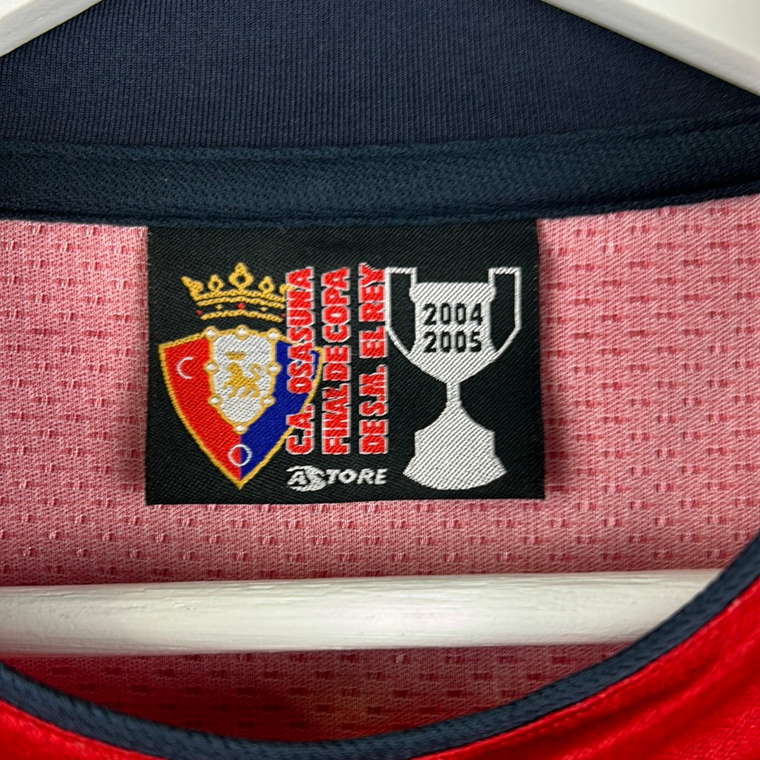 Osasuna Match Worn 2004/2005 Home Shirt - Copa Del Ray Final - Milosevic 9