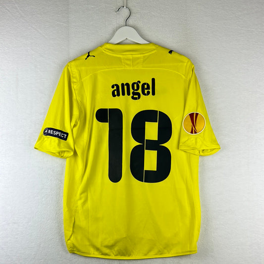 Villarreal 2009/2010 Player Issue Home Shirt - Angel 18
