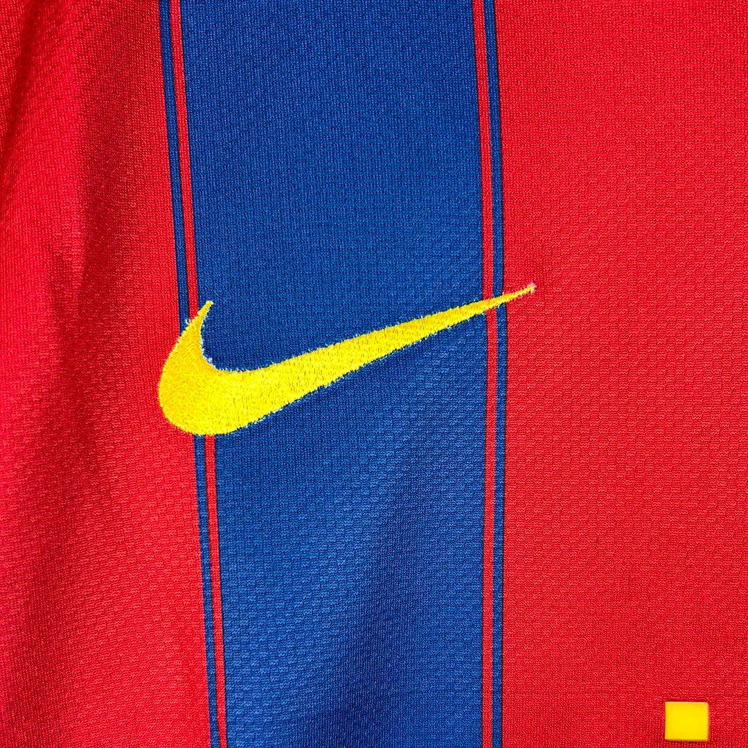 Barcelona 2009/2010 Player Issue Home Shirt - Abidal 22 - Long Sleeve