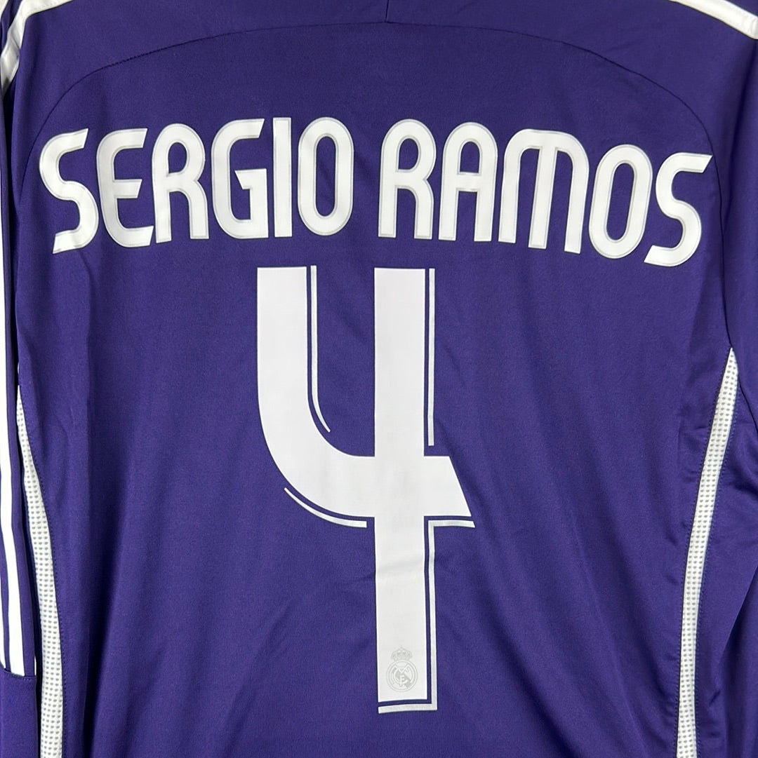 Real Madrid 2006/2007 Player Issue Third Shirt - Sergio Ramos 4 - Long Sleeve