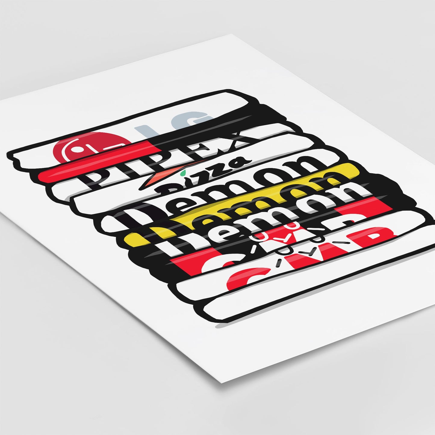 Fulham Shirt Stack Print