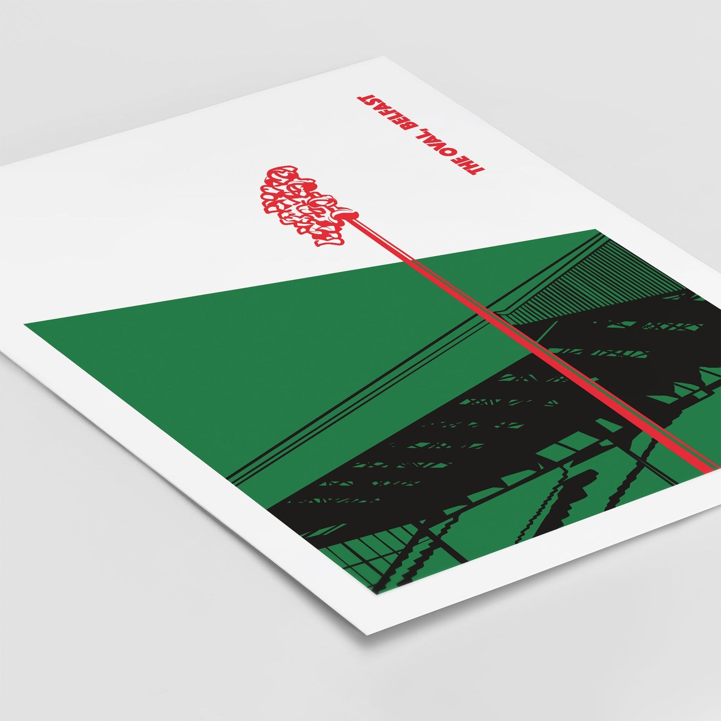 Glentoran Floodlights Print