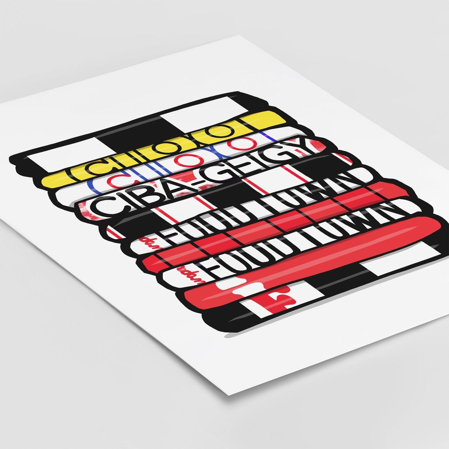 Grimsby Shirt Stack Print