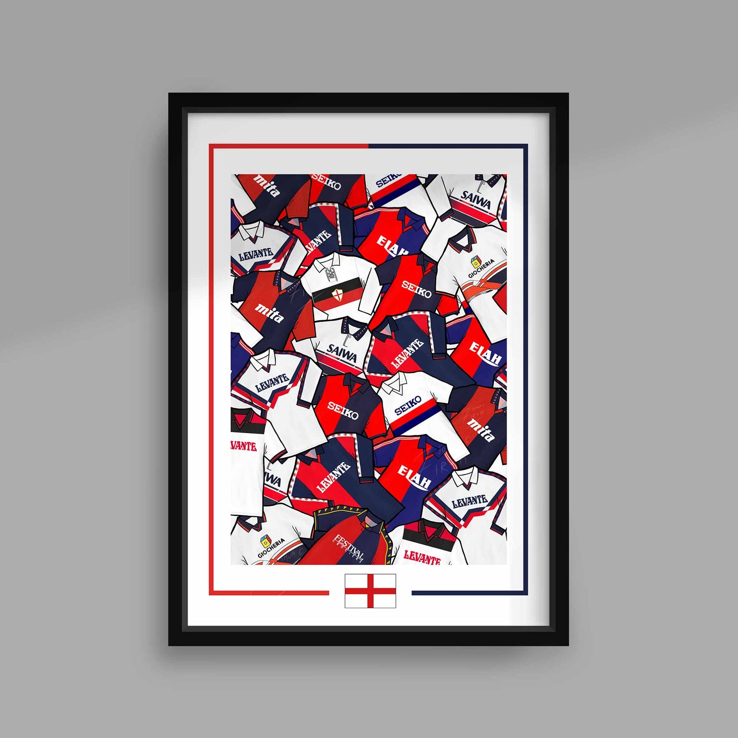 Genoa Retro Shirts Football Print