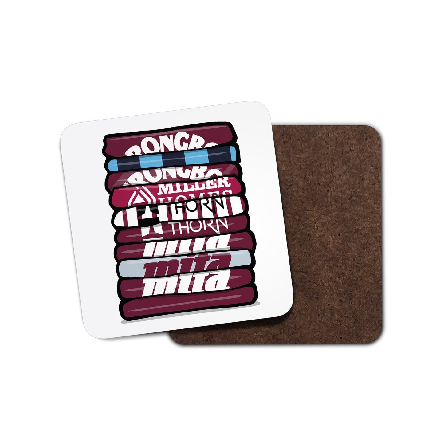 Hearts Shirt Stack Coaster