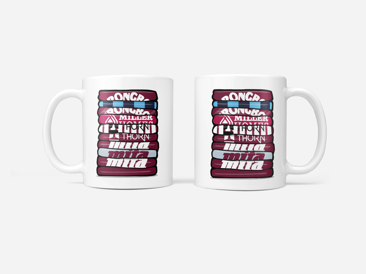 Hearts Shirt Stack Mug