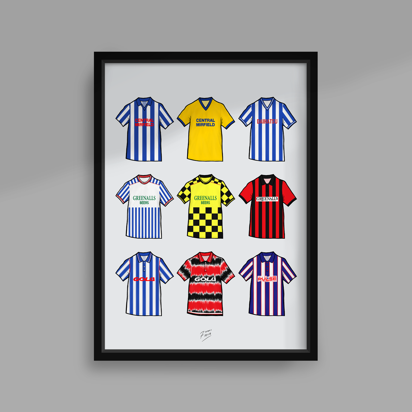 Huddersfield Retro Shirts Print