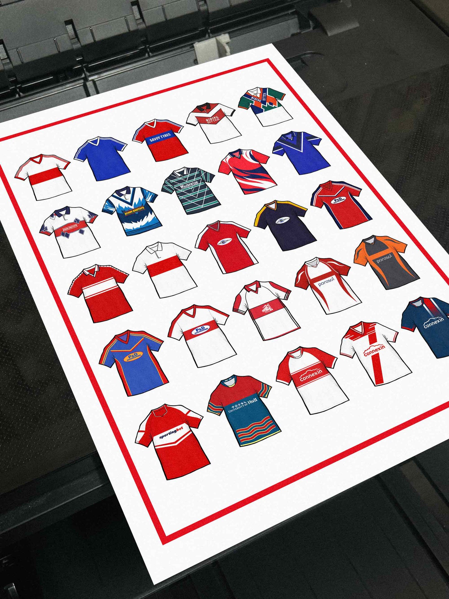 Hull KR Inspired Retro Shirts Rugby Print