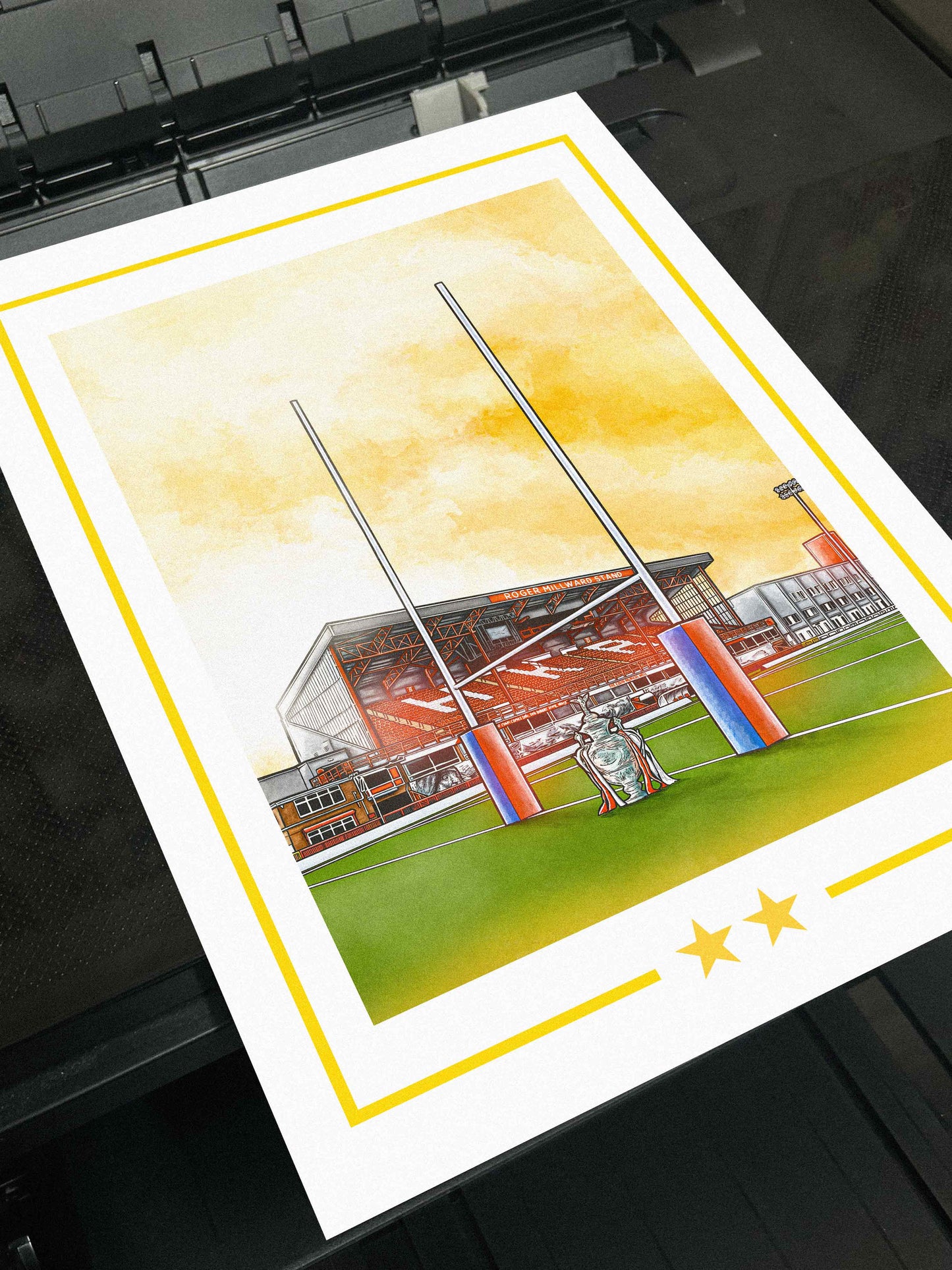 Robins Stadium Cup Winners 25 Rugby League Print