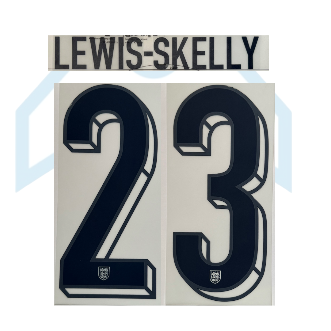 Lewis-Skelly 23 England Euro 2024 Home Player Size Name & Number