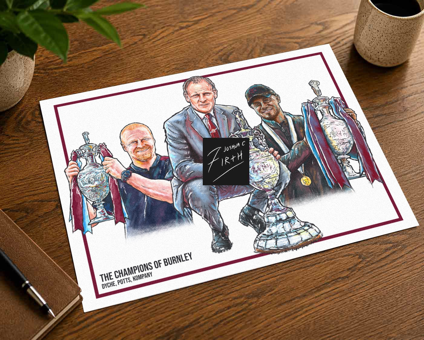 Burnley Legendary Managers Title Winners Football Art Print