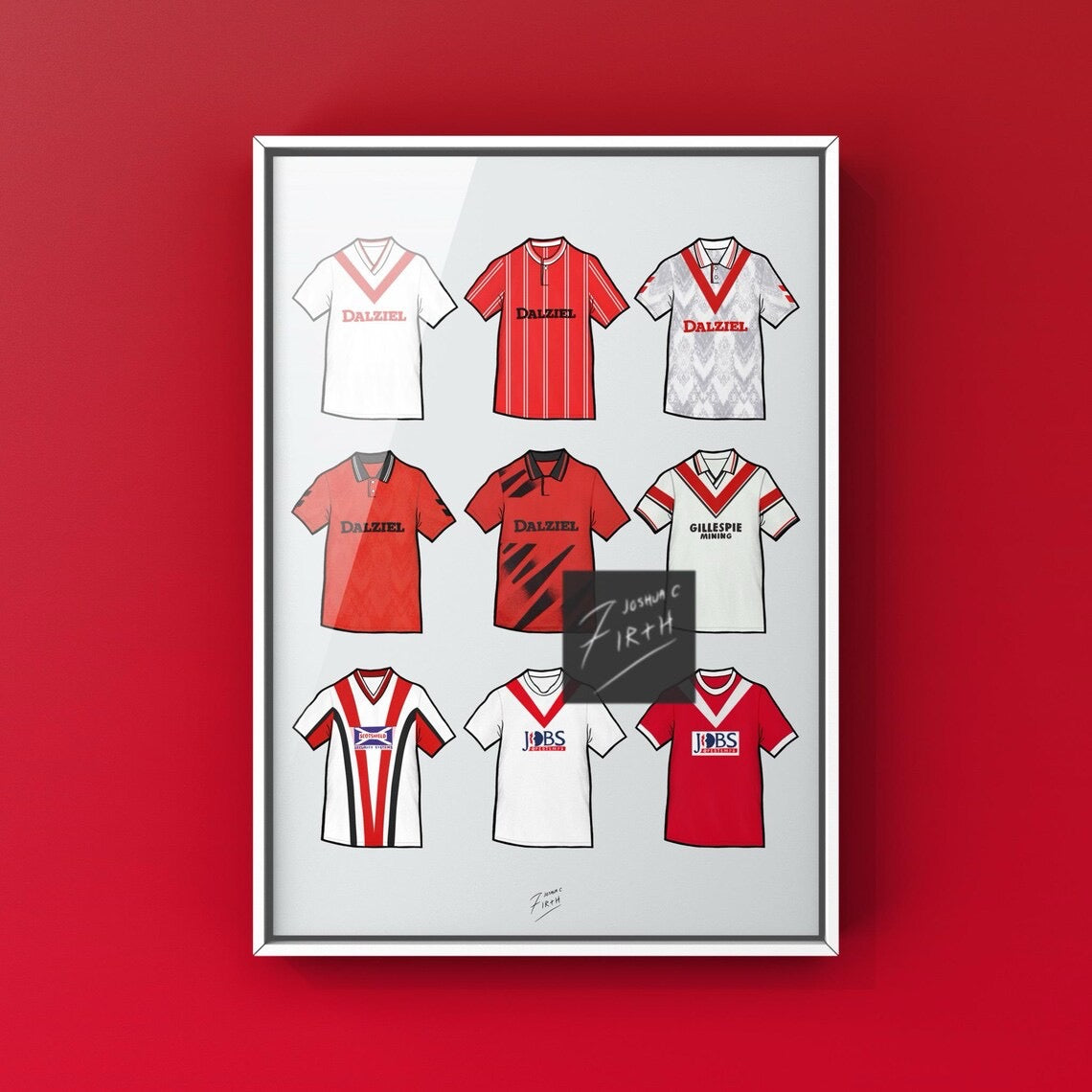 Airdrie Retro Shirts Football Print (9 Shirts)