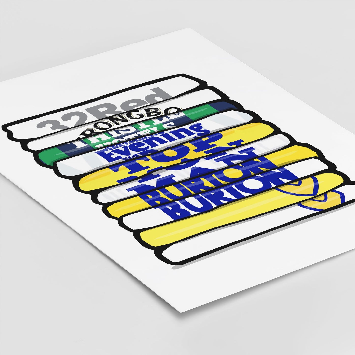 Leeds Shirt Stack Print
