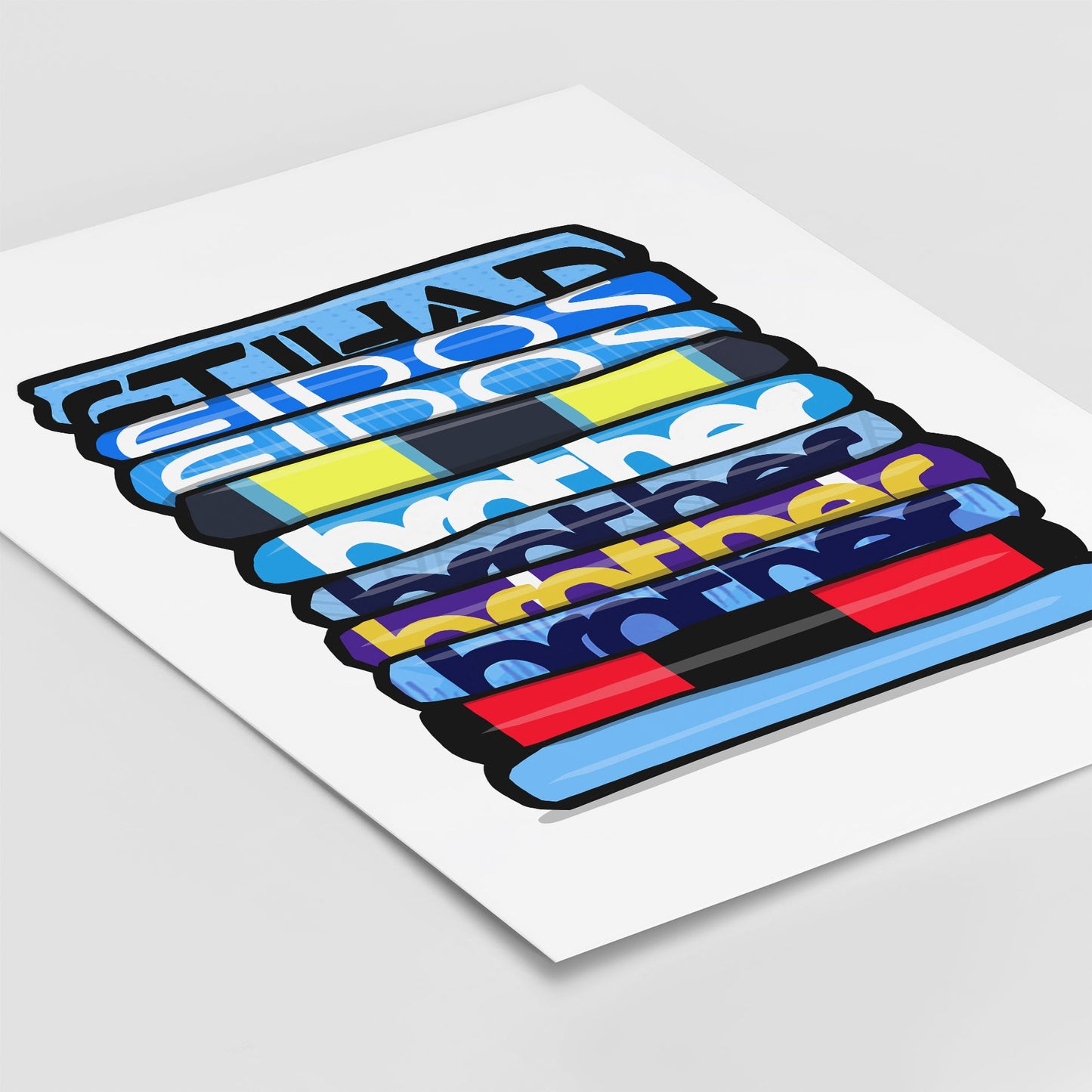 Manchester City Shirt Stack Print