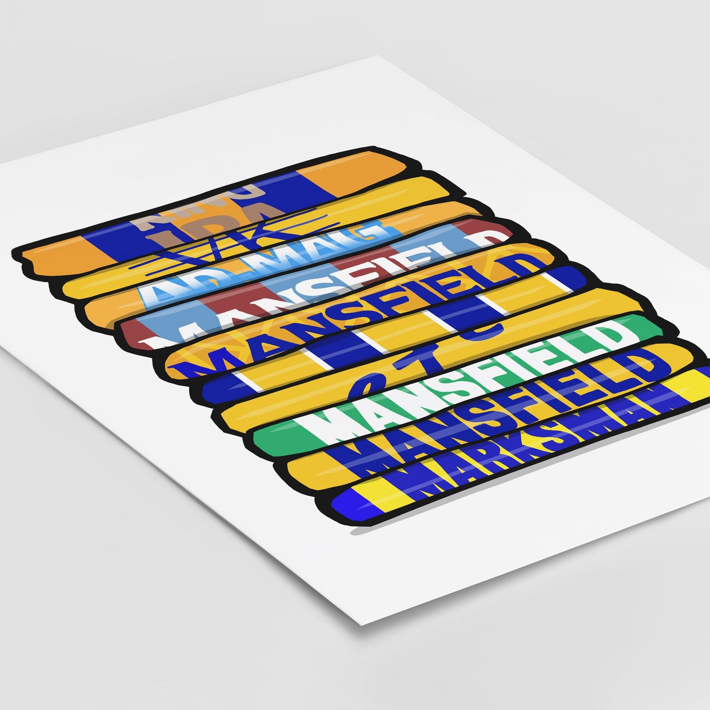 Mansfield Shirt Stack Print