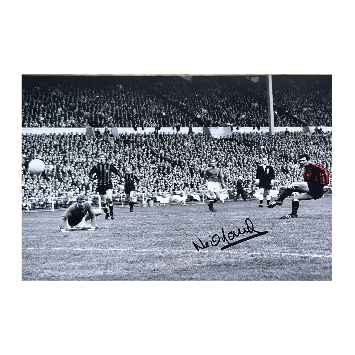 Neil Young Signed Manchester City 16x12 #2