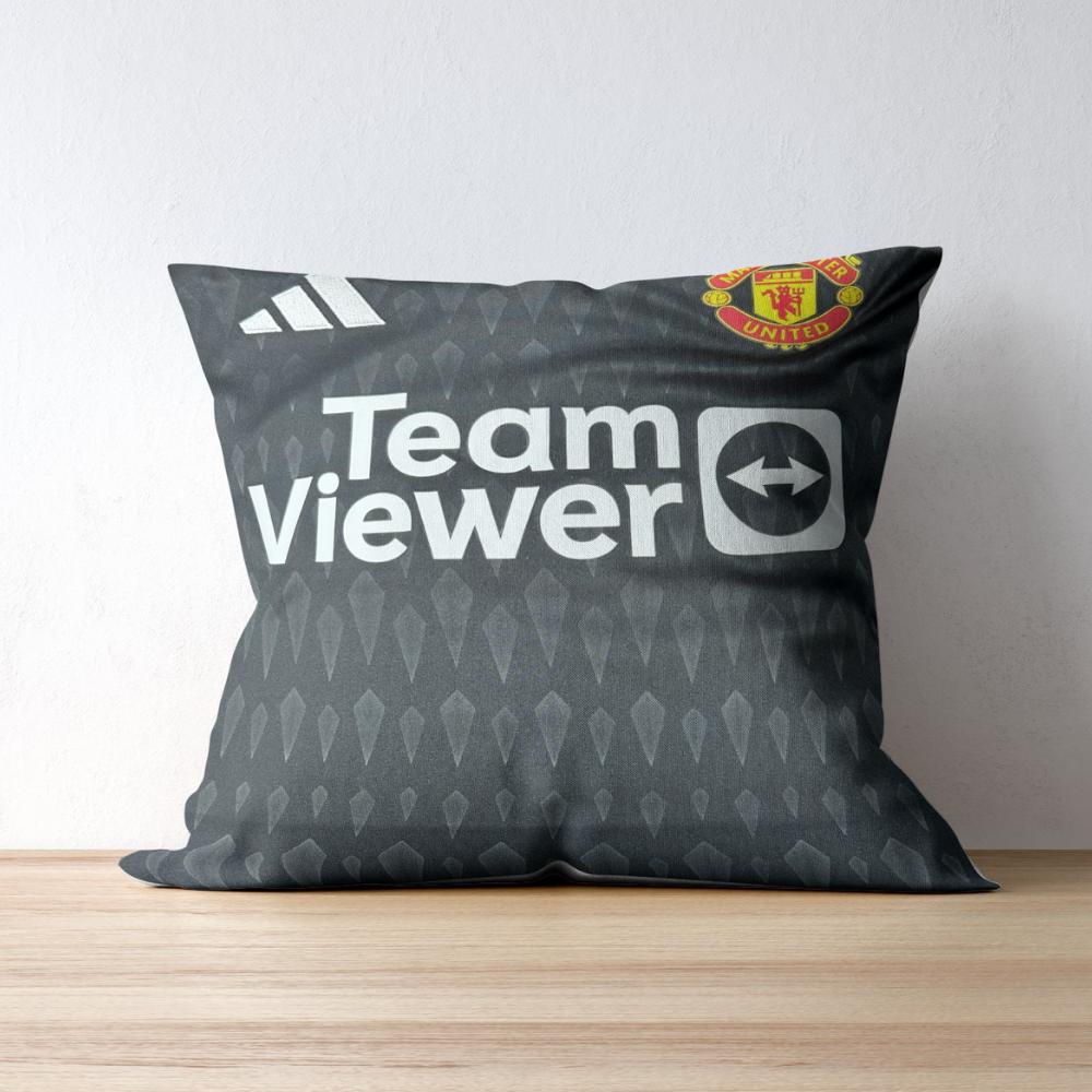 Manchester United 23/24 home goalkpeer shirt Upcycled Cushion Cover
