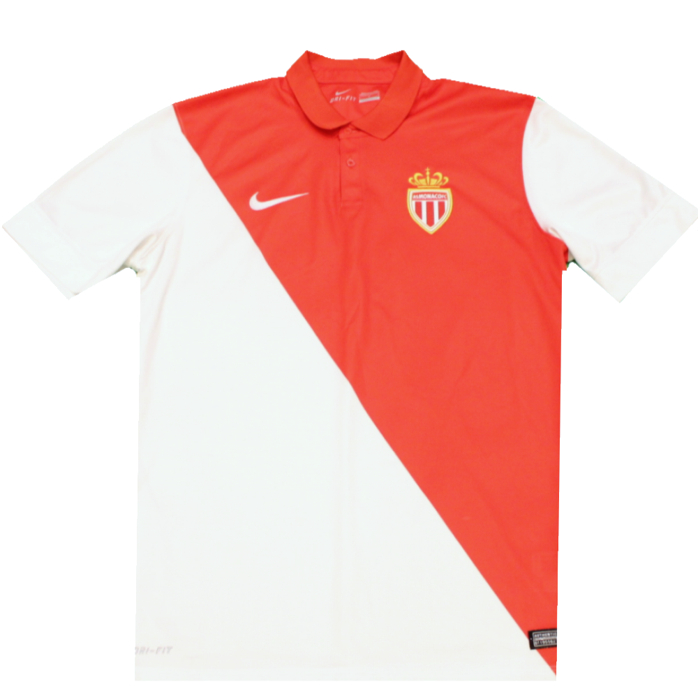 AS Monaco 2014-2015 Home Football Shirt (Mint) L