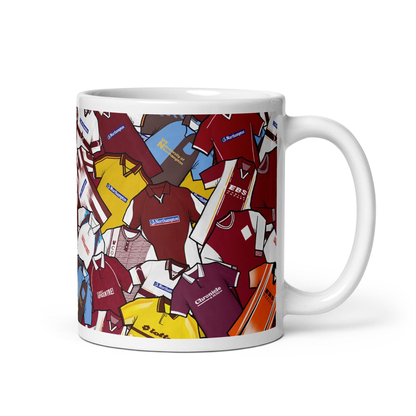 Northampton Retro Shirts Collage Ceramic Football Mug