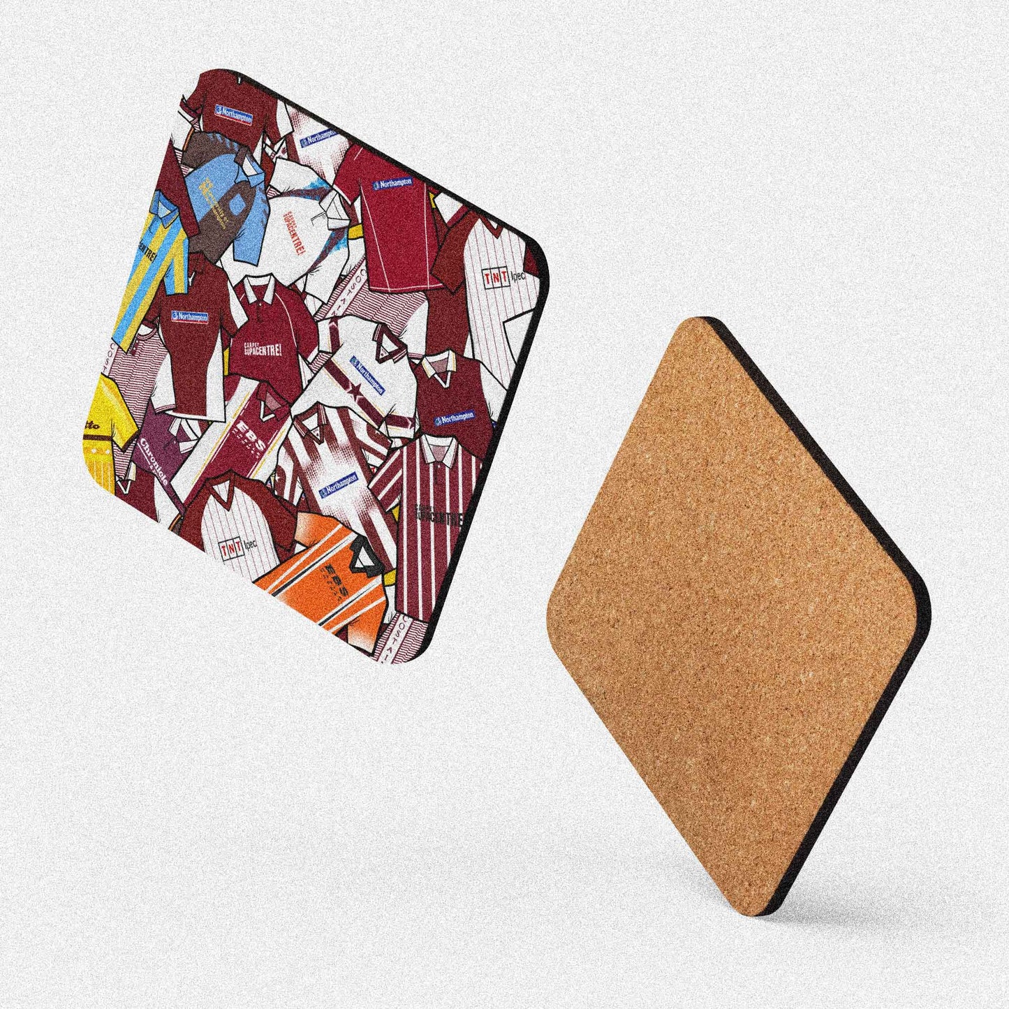 Northampton Collage Of Retro Shirts Football Coaster