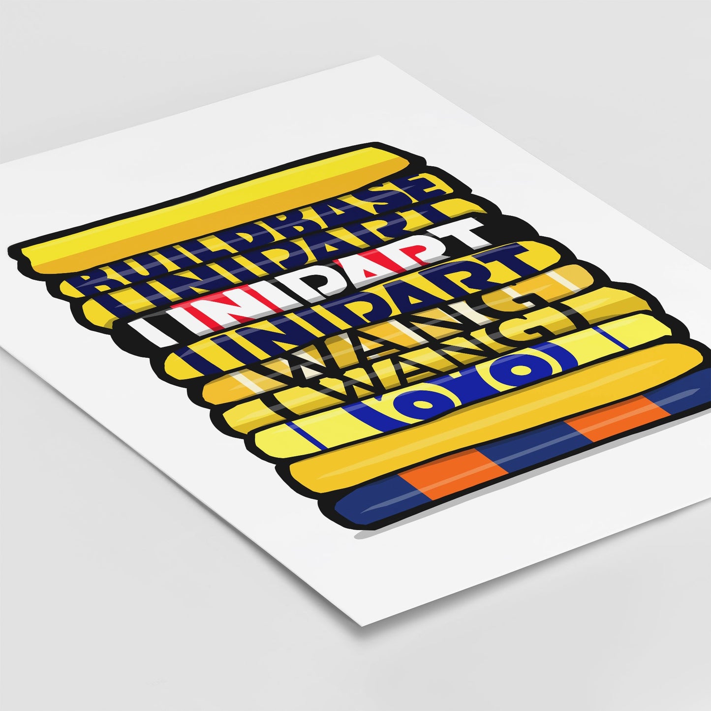 Oxford Shirt Stack Print