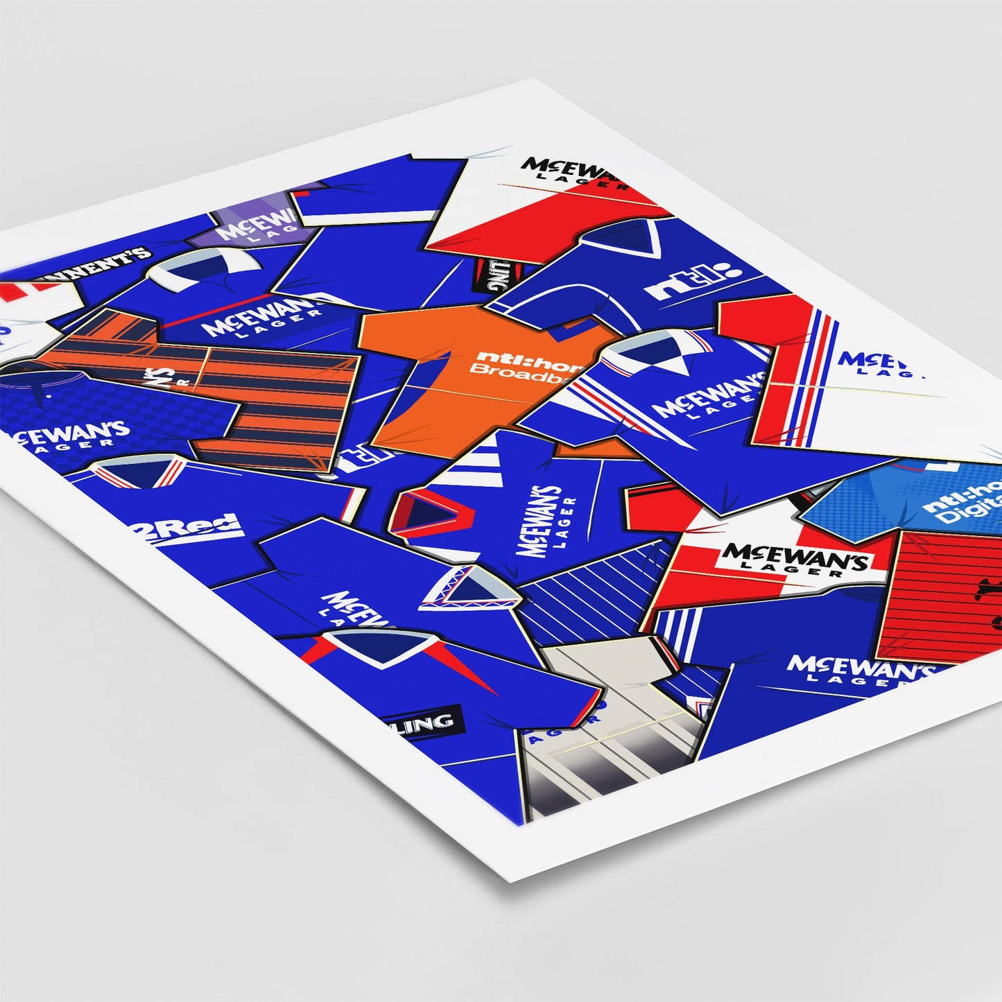 Rangers Shirts Mash Up Print