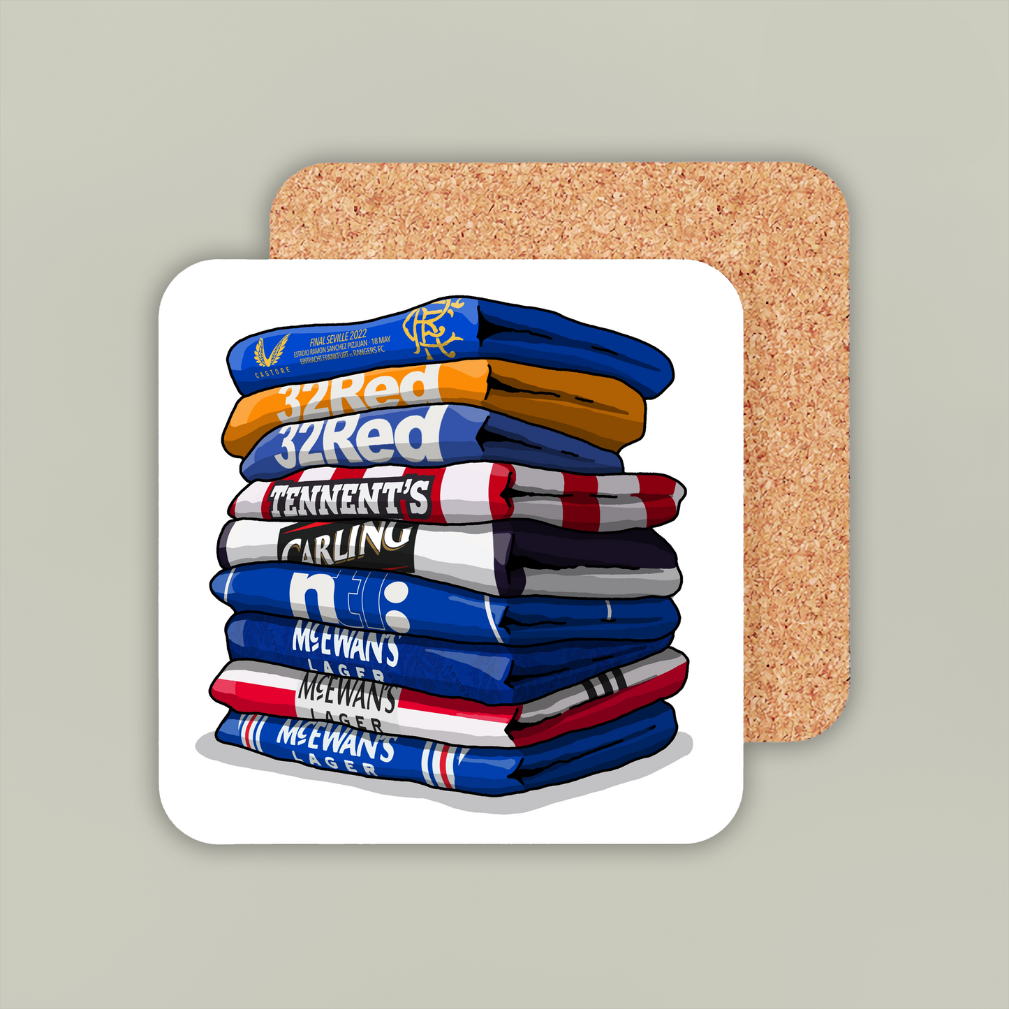 Rangers Shirt Stack Coaster