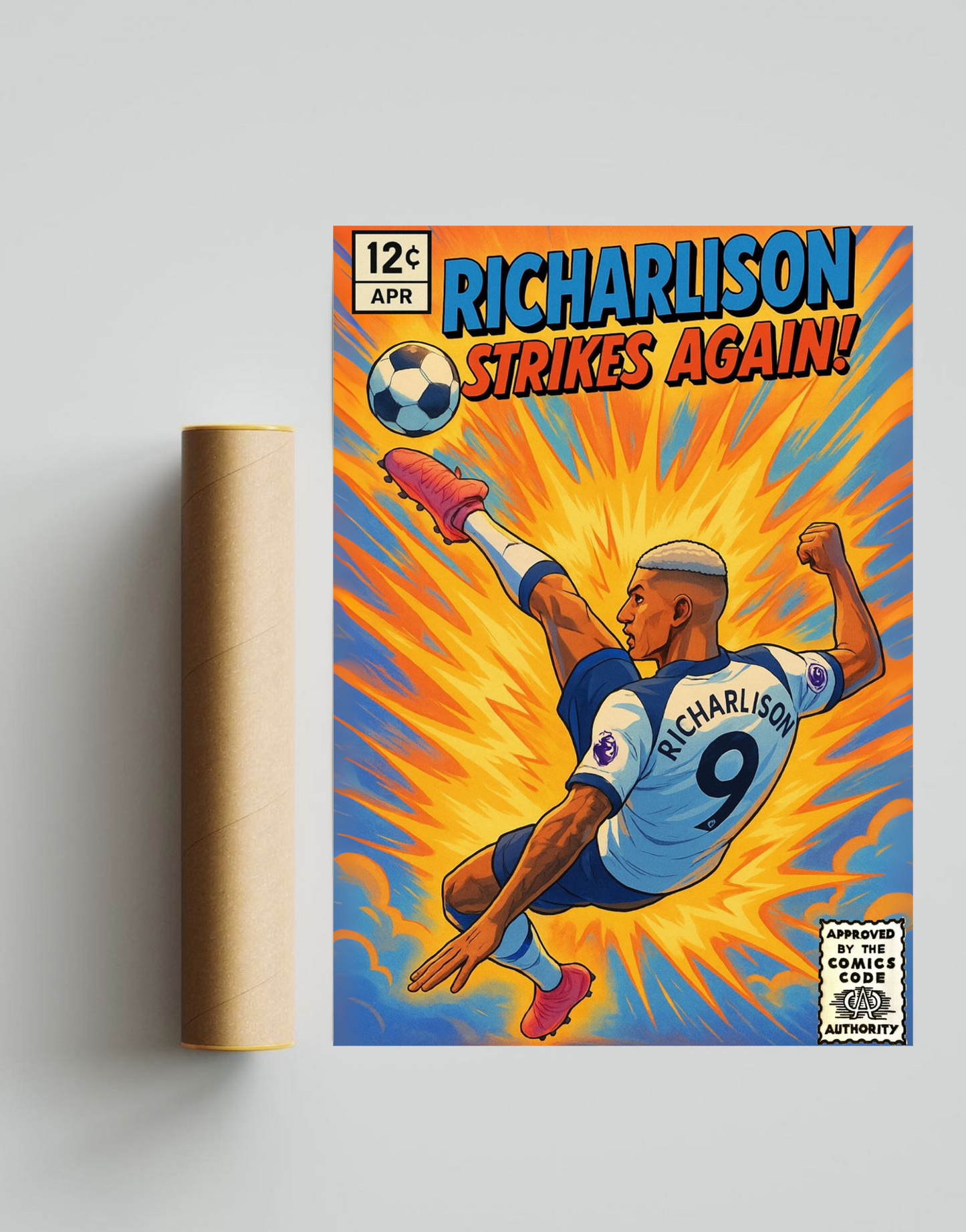 Richarlison Comic Book Style A3 Print