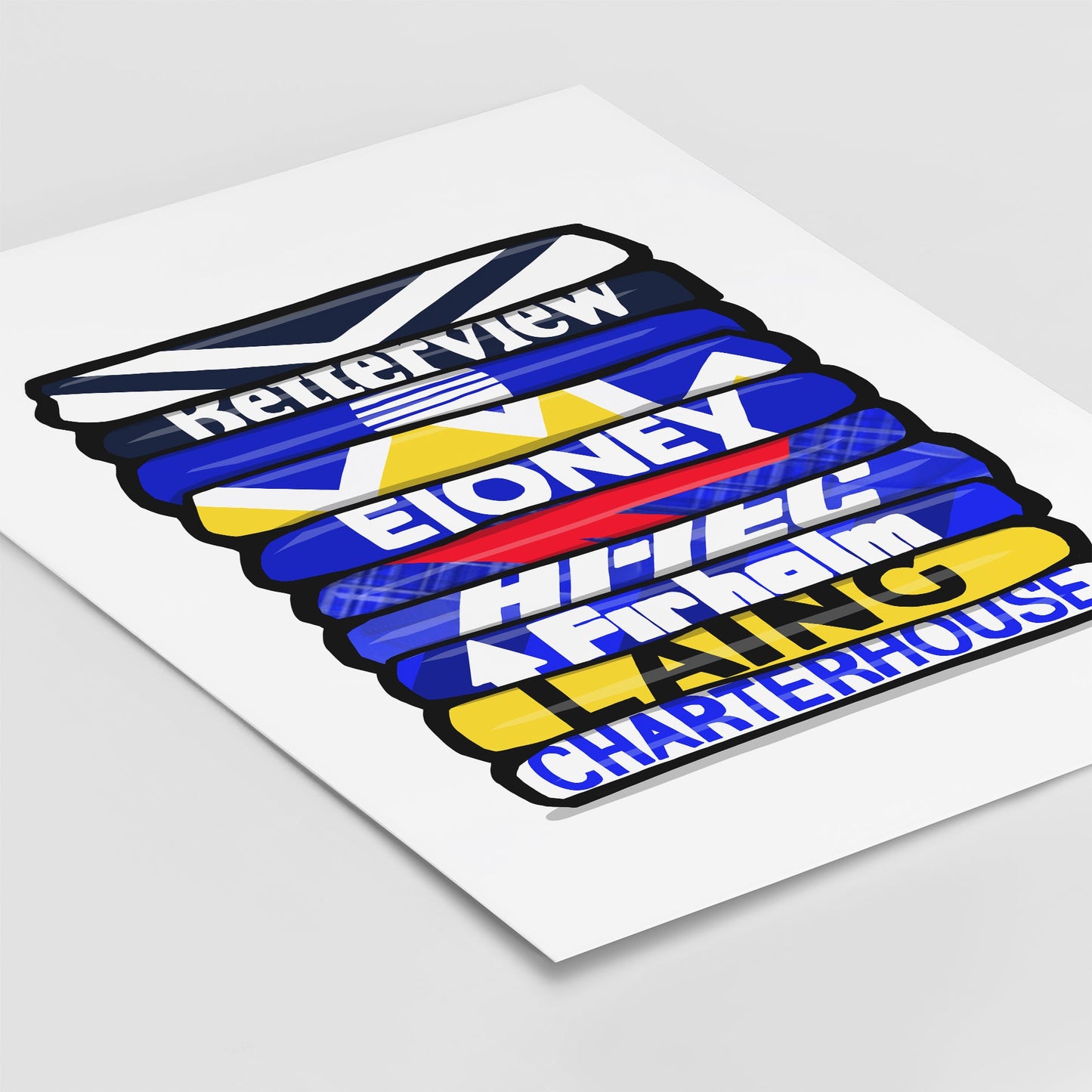Southend Shirt Stack Print
