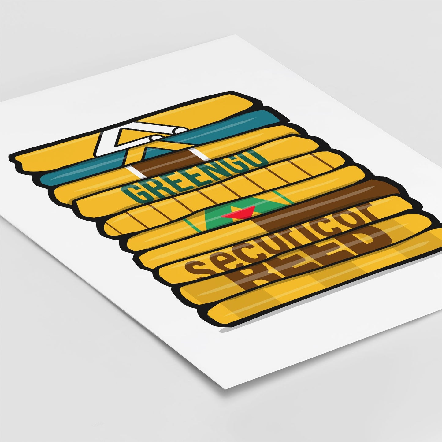 Sutton Football Shirt Stack Print