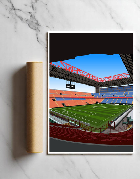 San Siro Stadium A3 Print
