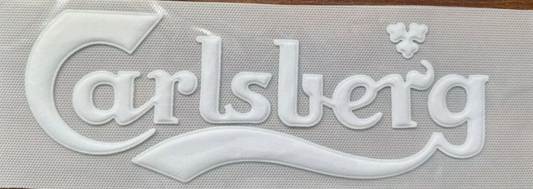 Liverpool Carlsberg Sponsor Patch White Flock 3D for Football Shirt