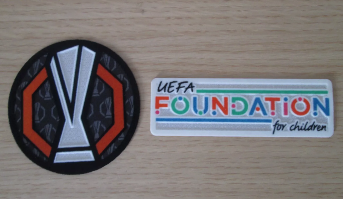 2024-2025 Europa League patch player size Iron On Foundation patch UK STOCK for Football Shirt