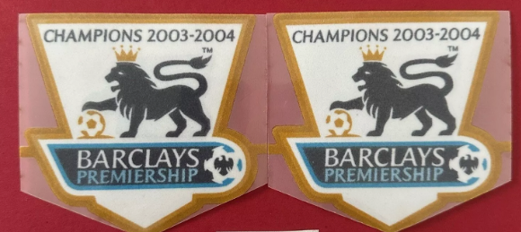 Pair of 2003-2004 Champions Premier League patch player size Iron On UK STOCK  for Football Shirt