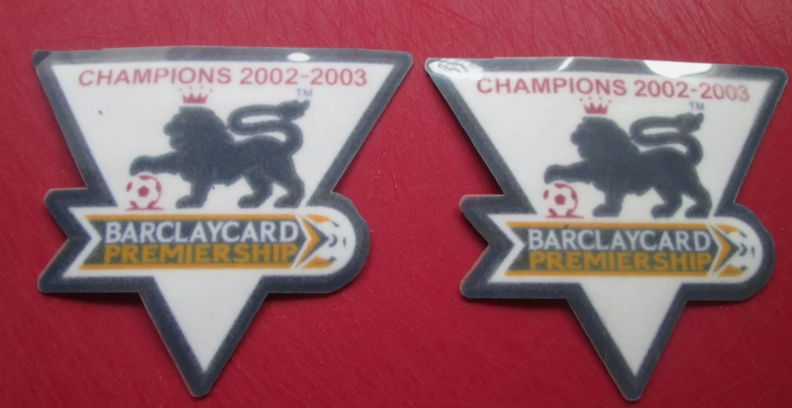 Pair 2002-2003 Champions Premier League patch player size Iron On Heat Press  for Football Shirt