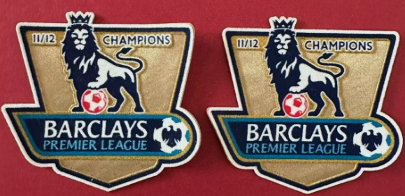 Pair of 2011-2012 Champions Premier League patch player size Iron On UK CITY  for Football Shirt
