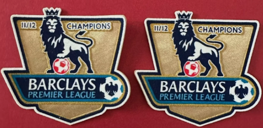 Pair of 2011-2012 Champions Premier League patch player size Iron On UK CITY  for Football Shirt