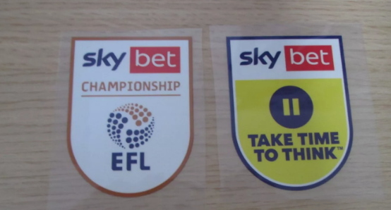 2022-2025 Sky Bet Championship patch player size Iron On Pair Plastic UK STOCK  for Football Shirt