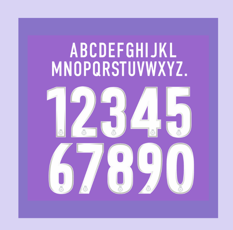 English Football League 2000-2004 White/ Grey Football Nameset